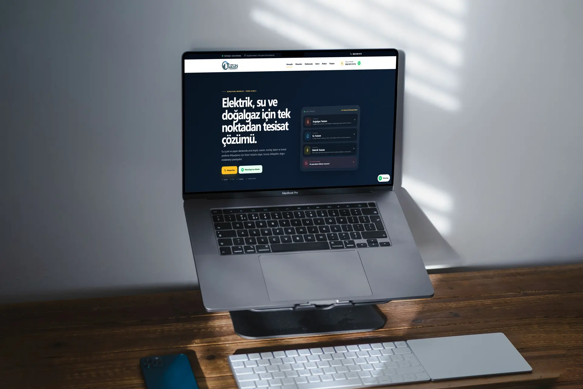 Tüzün Tesisat web tasarım projesi