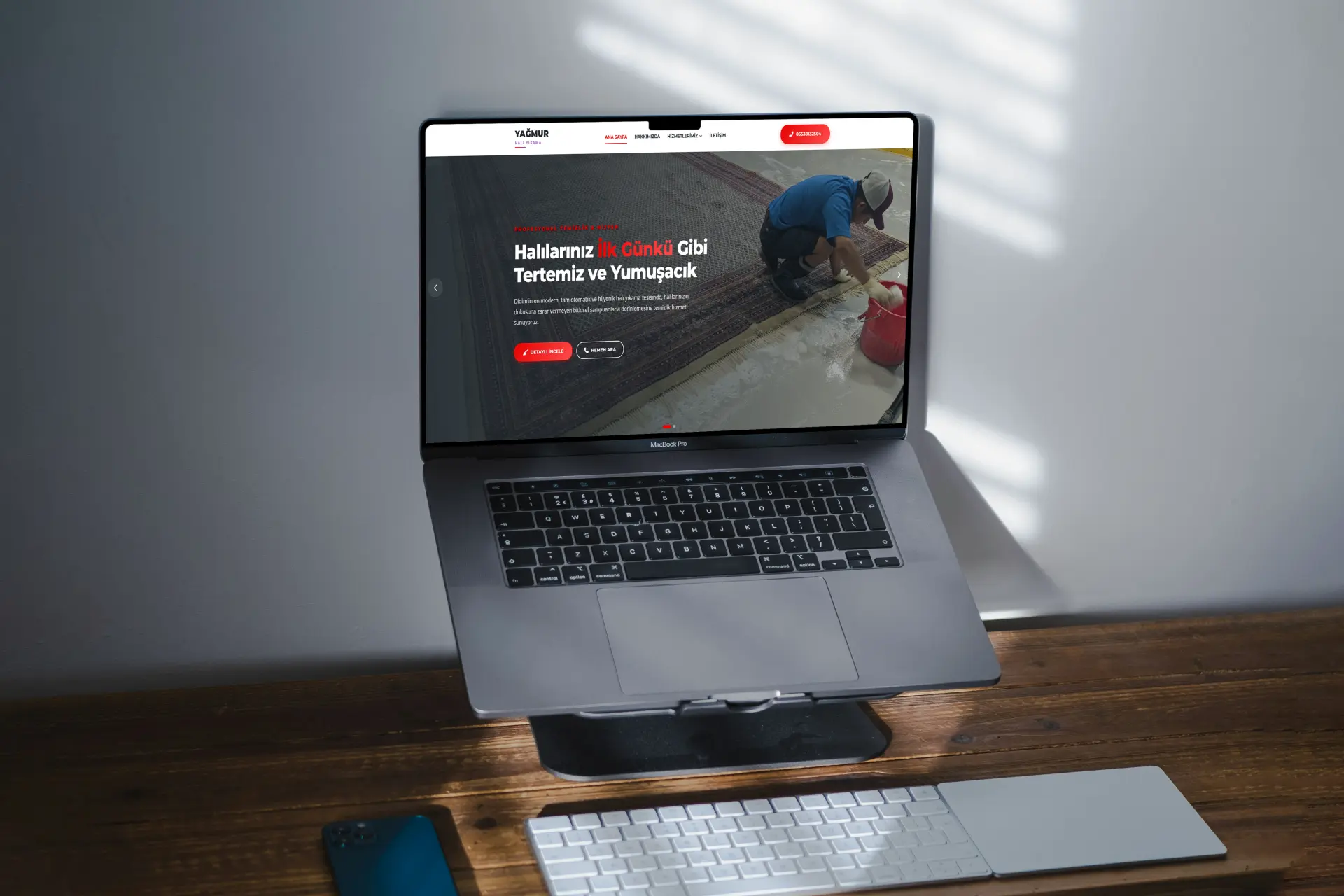 Yağmur Halı Yıkama web tasarım projesi